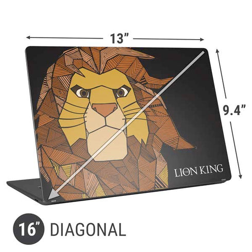 Disney The Lion King Mosaic Simba Art Universal Laptop 16in (13 x 9.4in) Skin